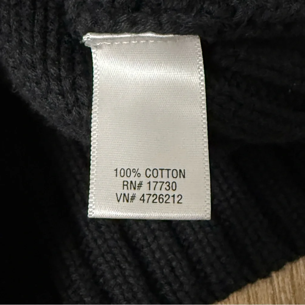 Mossimo Supply Co Cable Knit Sweater Cardigan Chunky Women’s Small Black Shawl